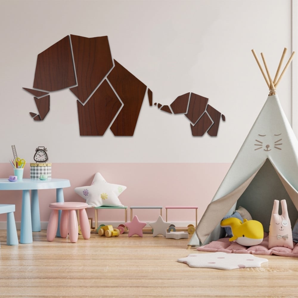 

لوحة ديكور خشبية مودرن بنقشة فيل