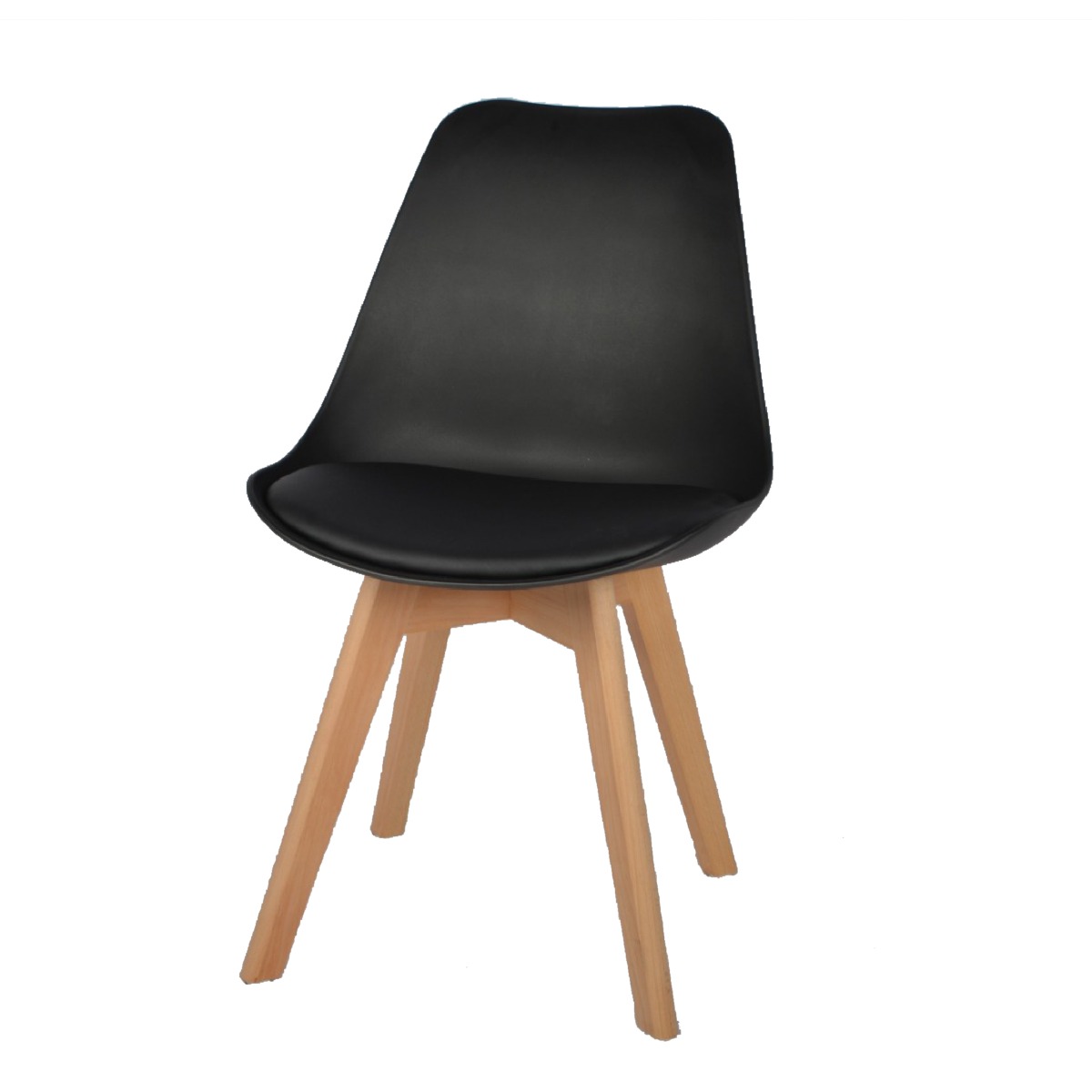 كرسي مقهى فايبر متميز باللون الأسود