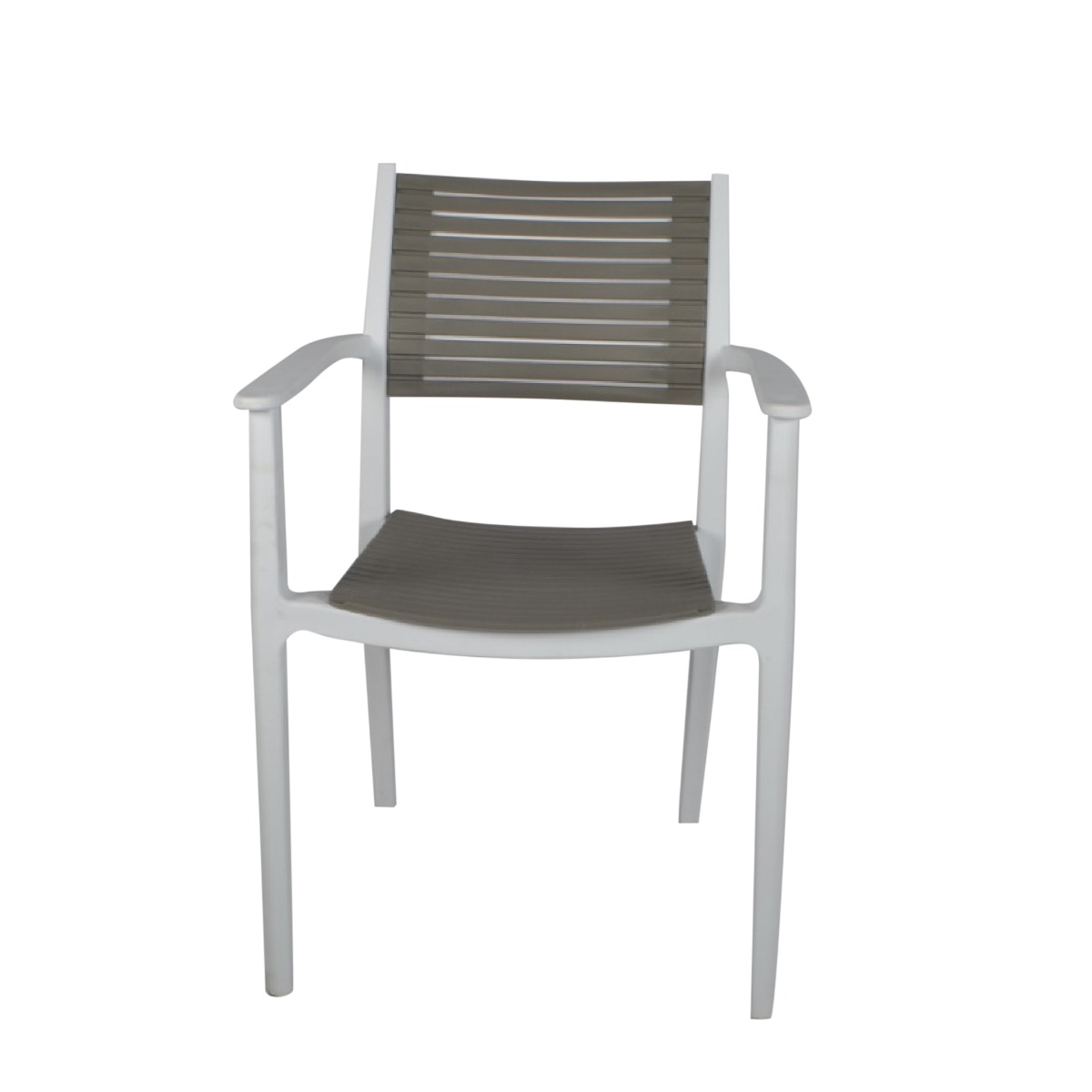 كرسي مقهى فايبر متميز باللون الرمادي