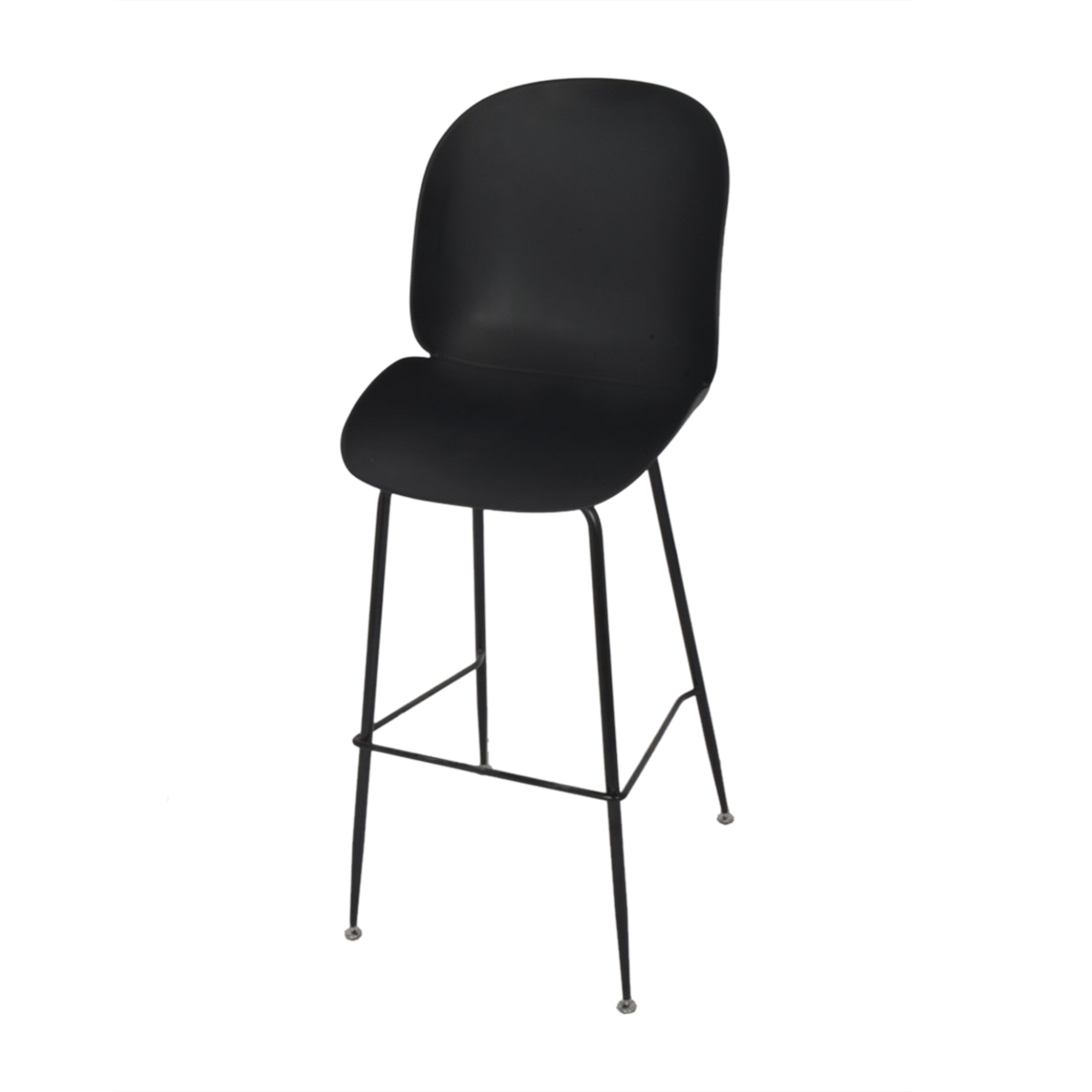 كرسي مرتفع فايبر متميز باللون الأسود
